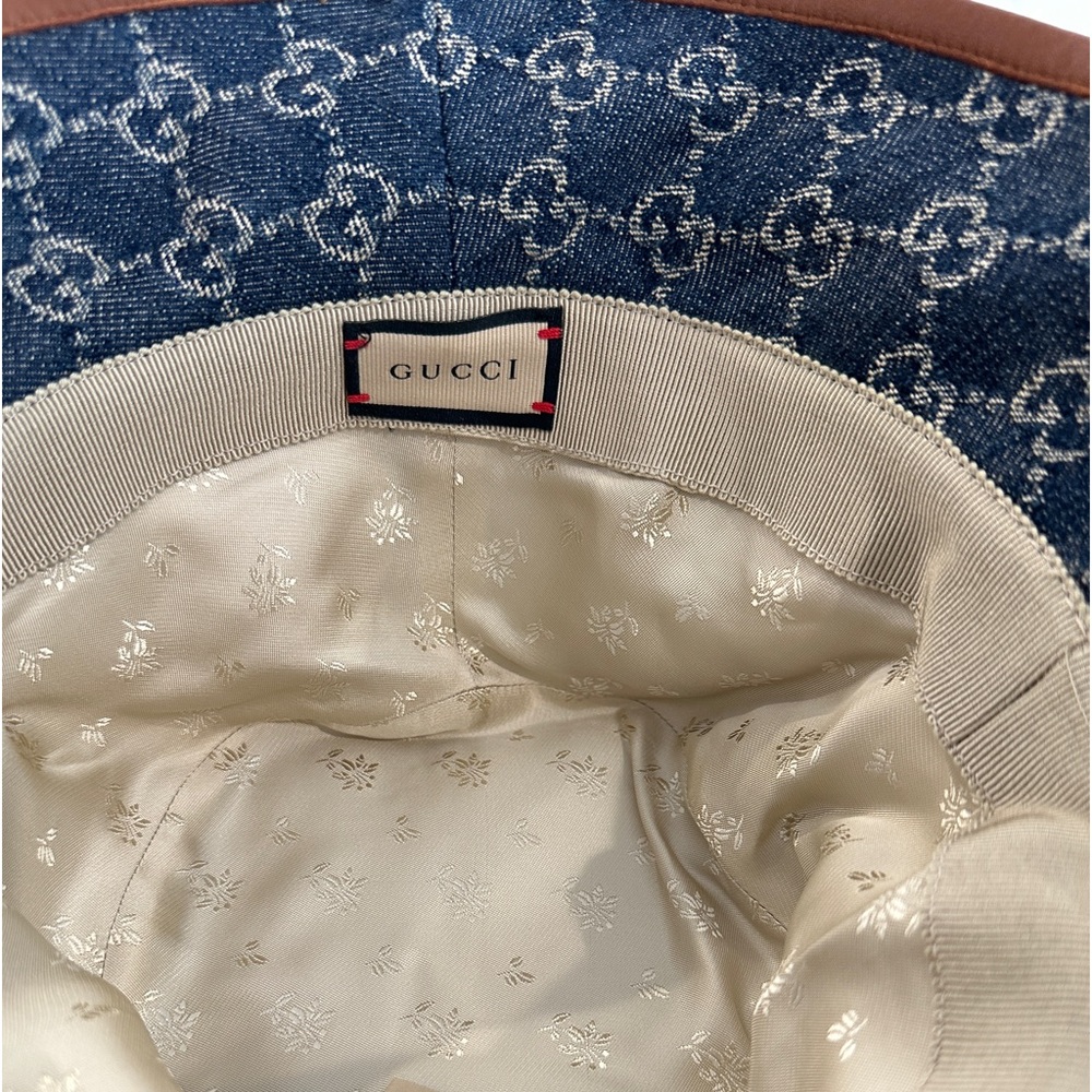 Gucci GG Jacquard Denim Bucket Hat - Picture 5 of 9